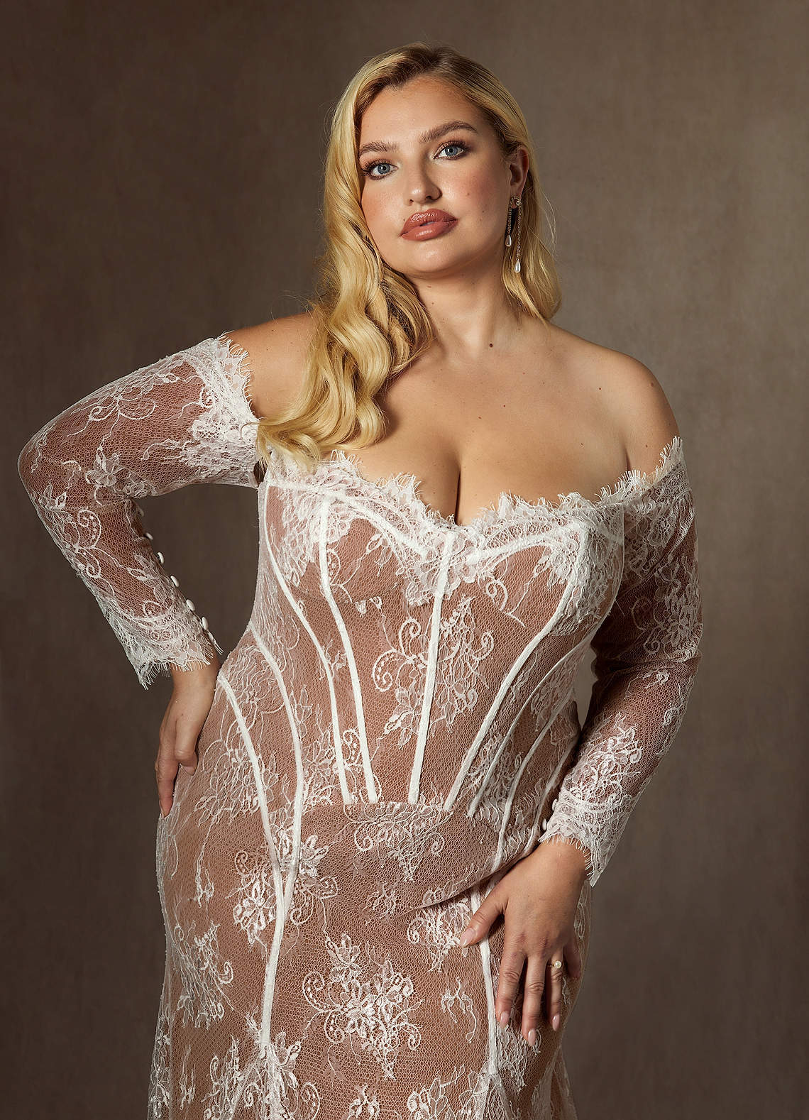 elyessen  Diamond White Mermaid Off the Shoulder Tulle Dress
