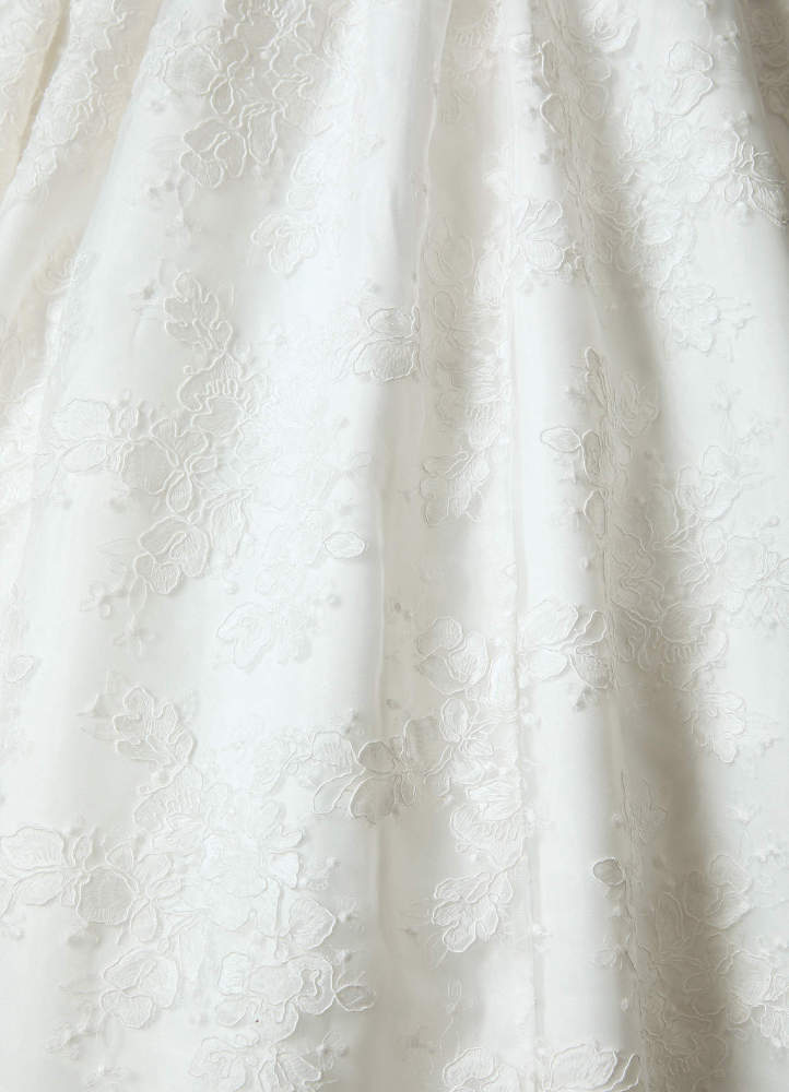 elyessen Giselle Diamond White Ball-Gown Strapless Lace Dress