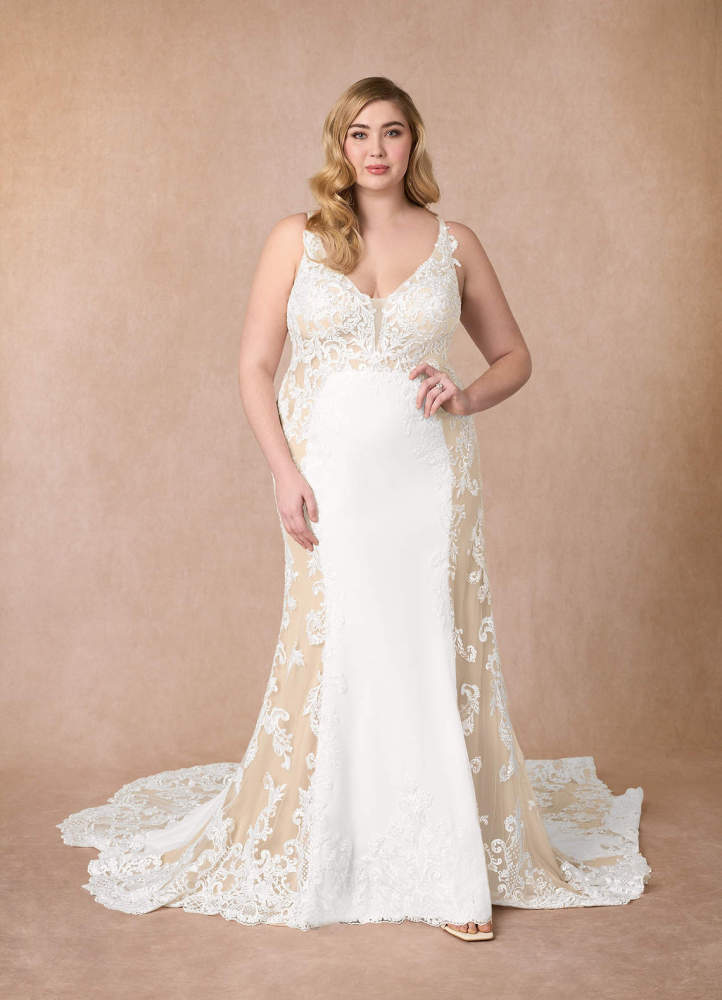 elyessen  Stretch Diamond White Mermaid Sequins Stretch Crepe Dress