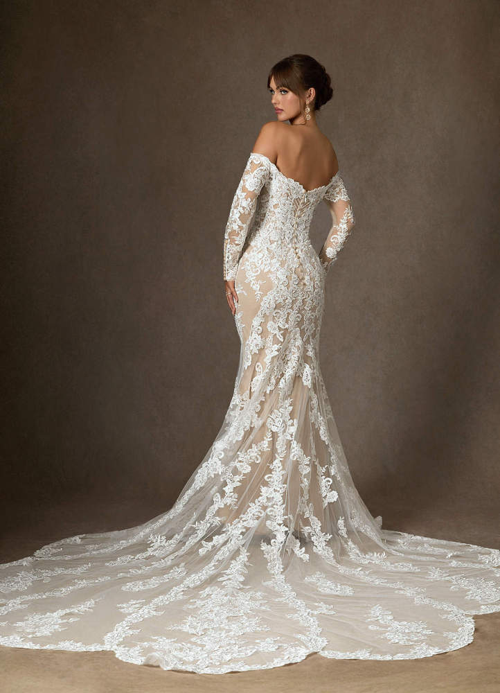 elyessen  Diamond White Mermaid Sequins Tulle Dress