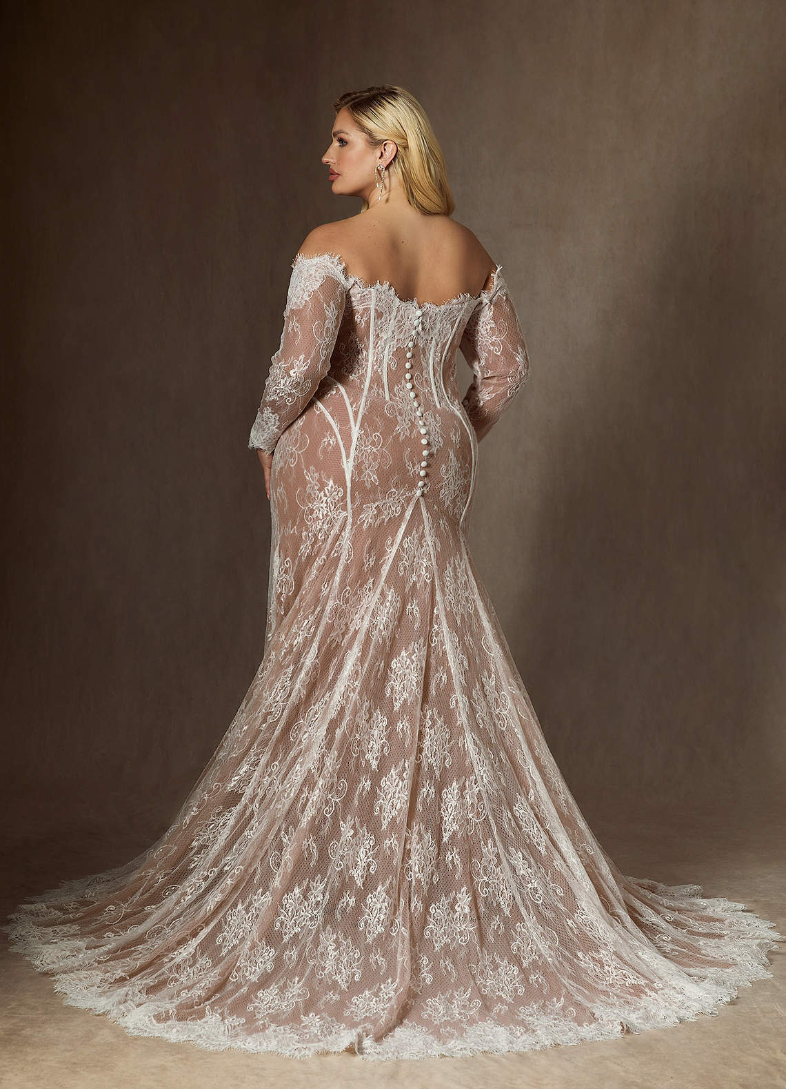elyessen  Diamond White Mermaid Off the Shoulder Tulle Dress