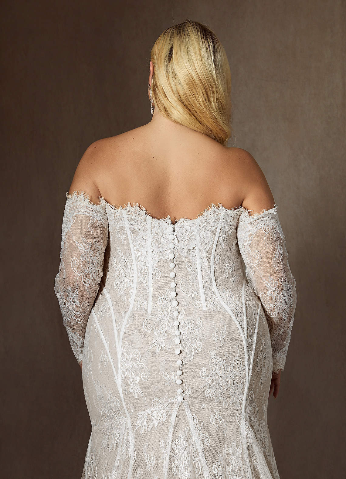 elyessen Katherine Diamond White Mermaid Off the Shoulder Tulle Dress