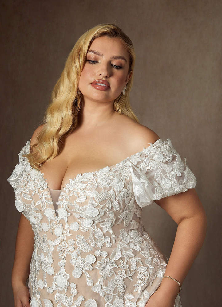 elyessen Diamond White A-Line Sweetheart Lace Dress