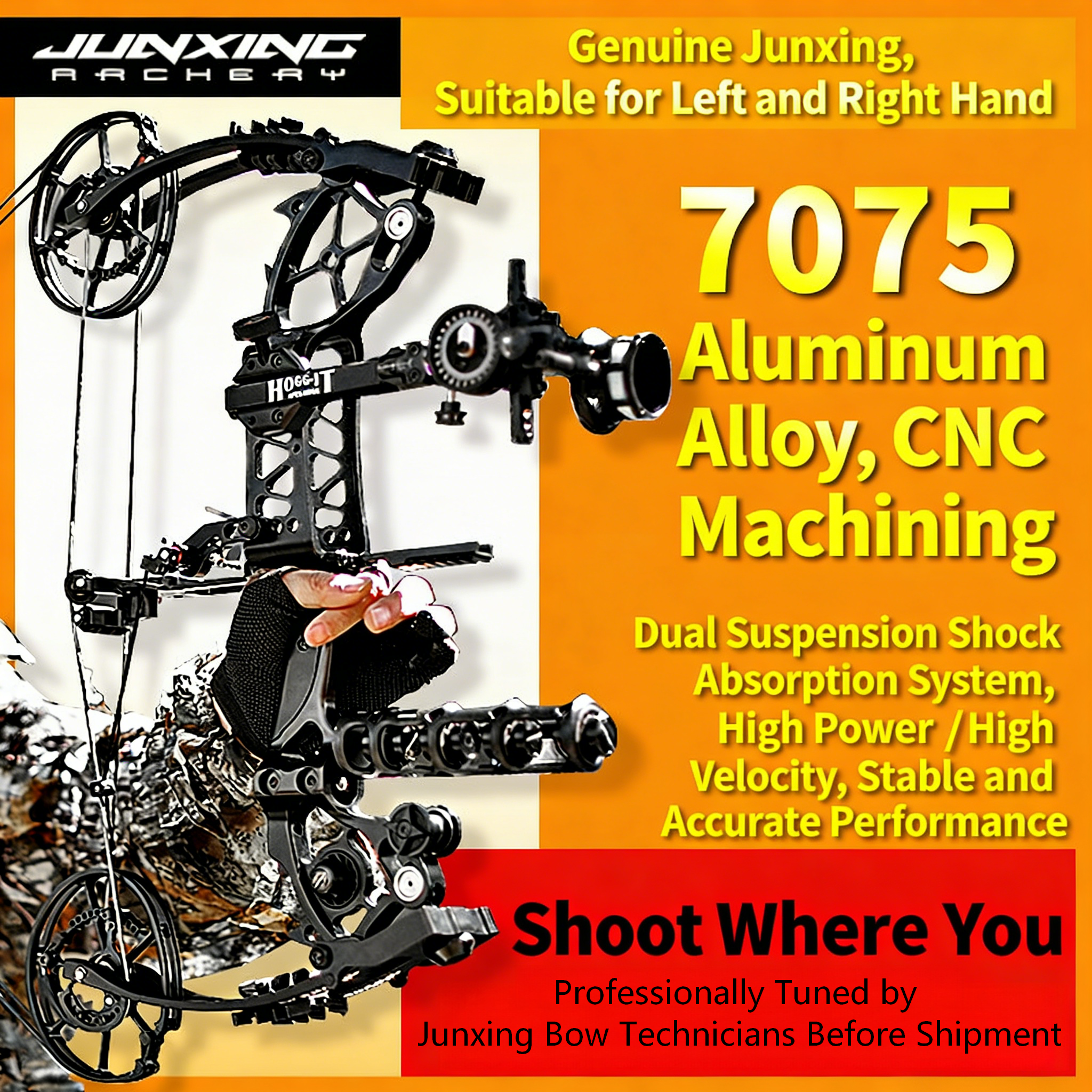 Junxing Venom K4 Dual-Use Compound Bow, Steel Ball & Arrow Shooting, High Power Outdoor Archery Kit for Adults