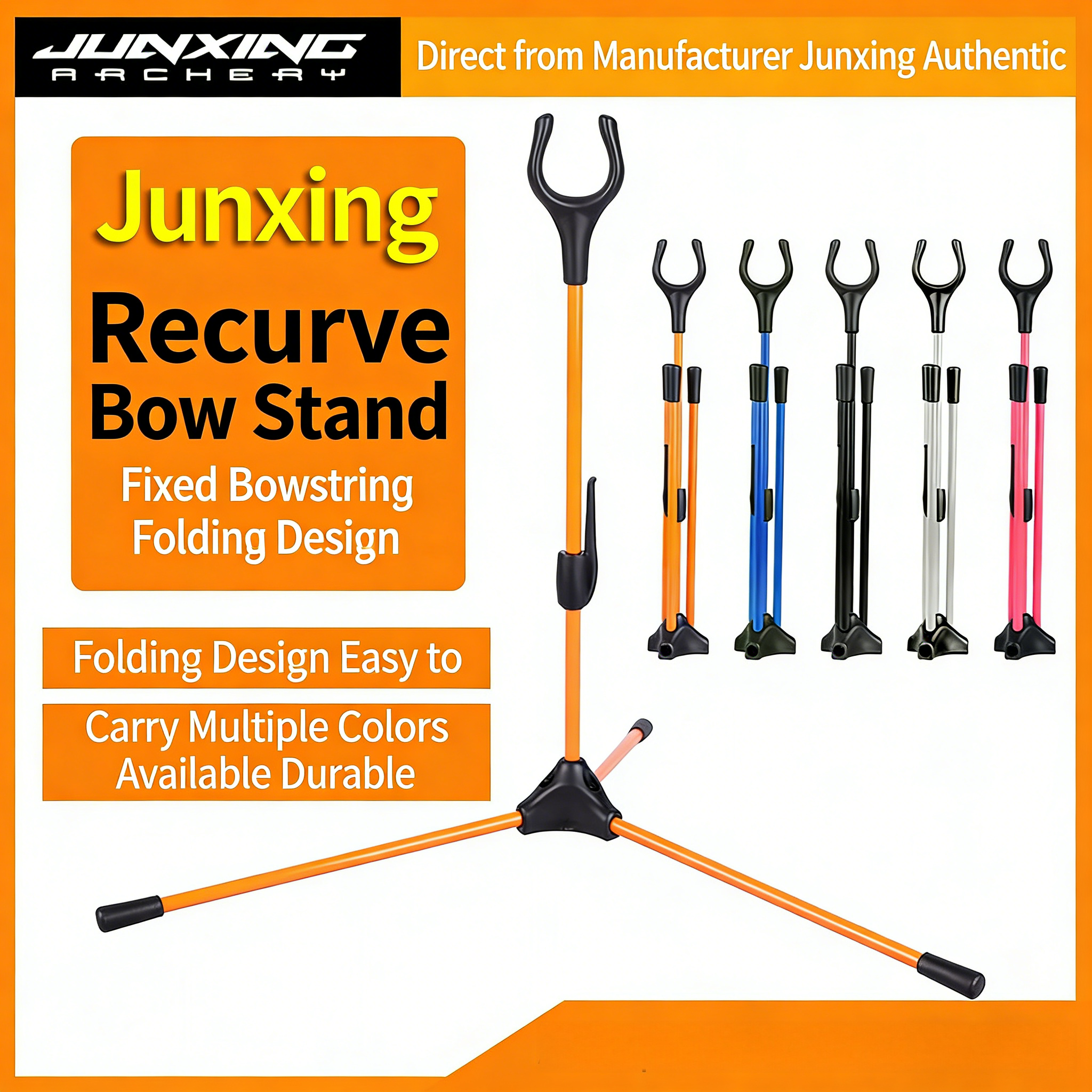 Junxing Archery Recurve Bow Stand (Universal, for American Hunting Bow/Children's Bow/Fiberglass Bow, Archery Bow Stand)