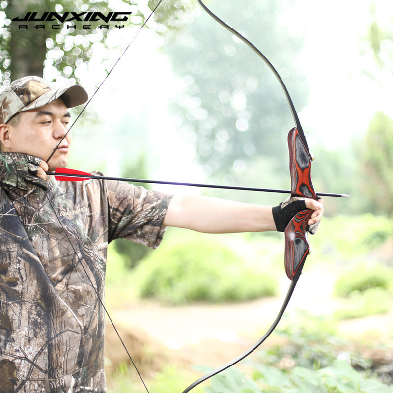 Junxing Black Widow American Hunting Bow, Archery, Barebow, Outdoor Archery, Compound Bow, Pulley Bow, Competitive Shooting Recurve Bow