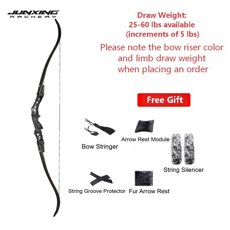 Junxing Epiphany American Hunting Bow, Barebow, Competitive Recurve Bow Archery Kit, Competition Archery Shooting for Outdoor Adults