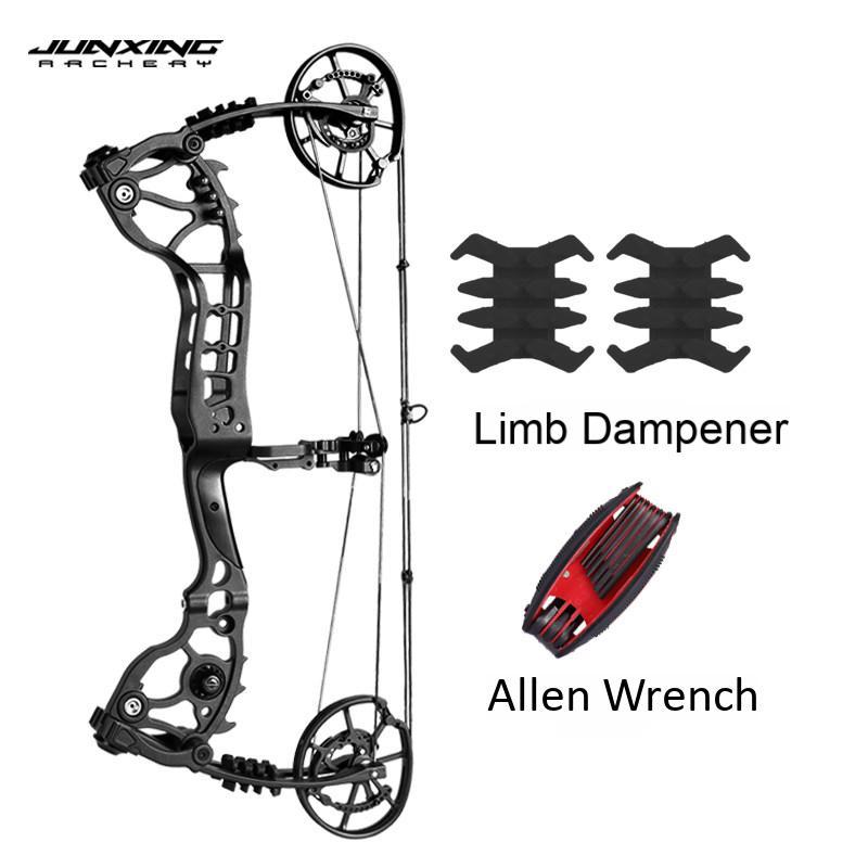 Junxing Weilong Eugun Dual-Purpose Short Axle Steel Ball Compound Bow, Outdoor Repeating Archery Bow for Professional Shooting