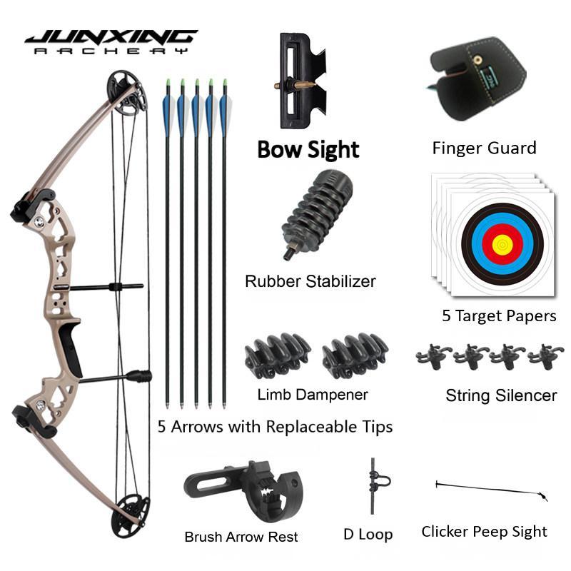 Junxing Battleship PRO Dual-Purpose Steel Ball Compound Bow, Adult High-Precision Slingshot & Outdoor Recurve Bow for Target Shooting Archery