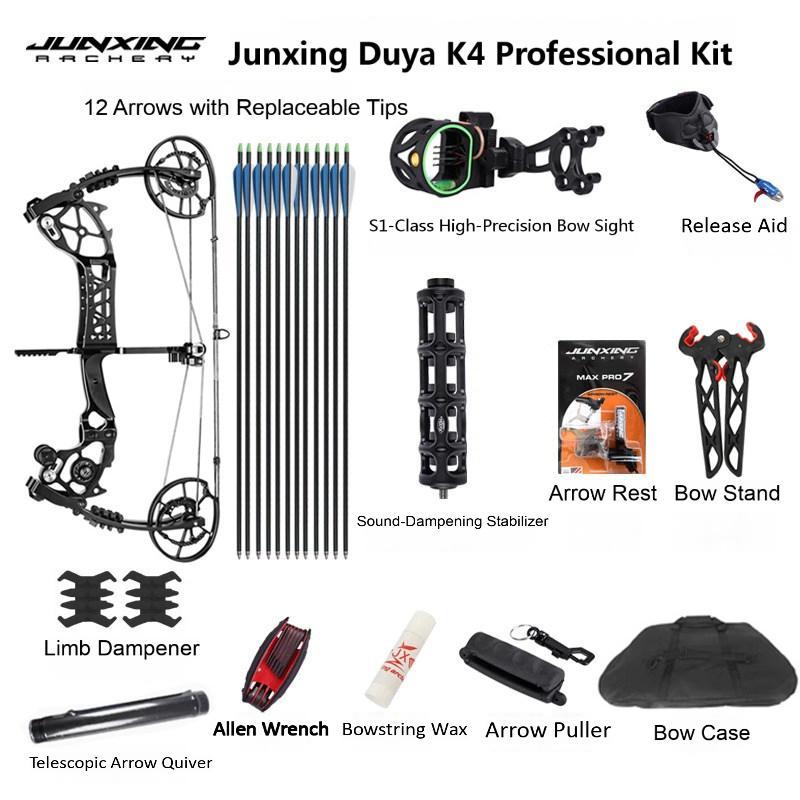 Junxing Duya K4 (Venom Fang K4) Dual-Purpose Steel Ball Compound Bow, Outdoor High-Power Slingshot & Adult Archery Bow