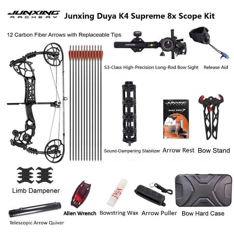 Junxing Duya K4 (Venom Fang K4) Dual-Purpose Steel Ball Compound Bow, Outdoor High-Power Slingshot & Adult Archery Bow
