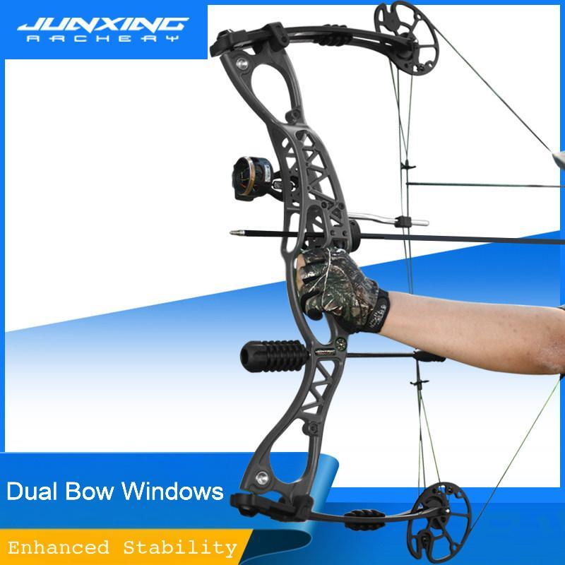 Junxing Archery Shooting Outdoor Compound Bow Kit, Dual-Purpose Recurve Bow & American Hunting Pulley Bow for Competition