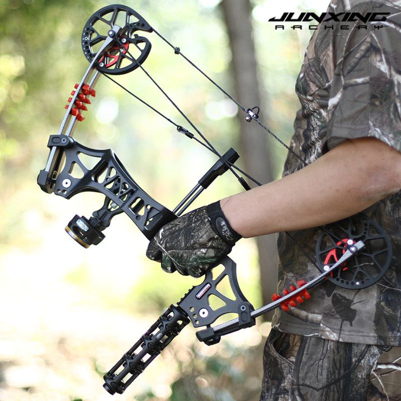 Junxing Liebao Eugun Dual-Purpose Steel Ball Compound Bow, Archery Shooting Mechanical Pulley Bow for High-Precision Car Hunting