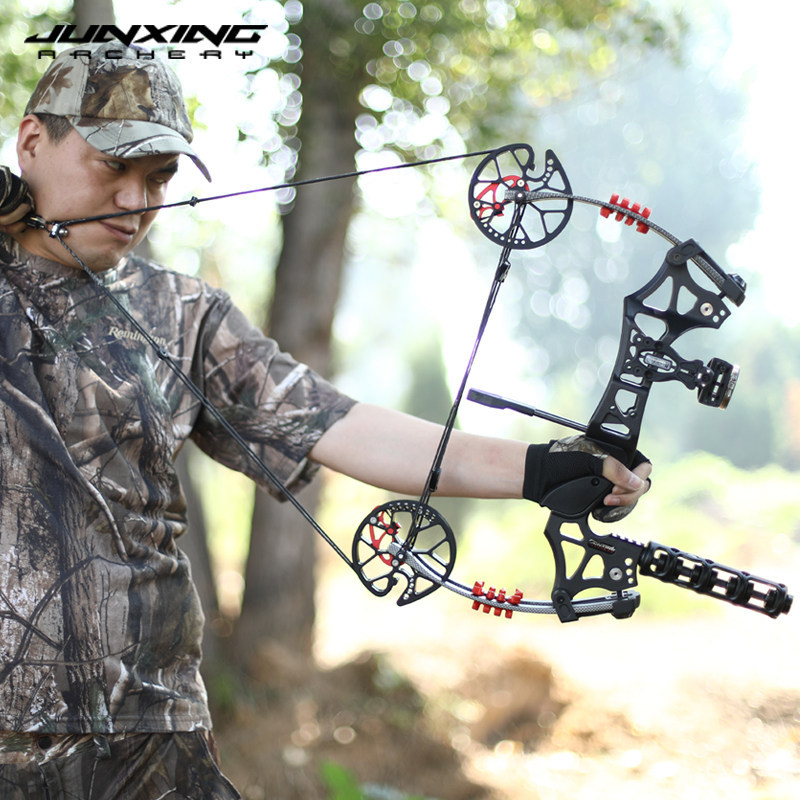 Junxing Liebao Eugun Dual-Purpose Steel Ball Compound Bow, Archery Shooting Mechanical Pulley Bow for High-Precision Car Hunting