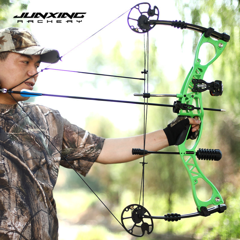 Junxing Archery Shooting Outdoor Compound Bow Kit, Dual-Purpose Recurve Bow & American Hunting Pulley Bow for Competition