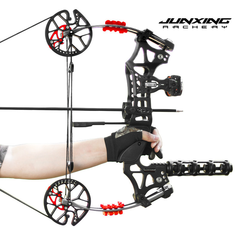Junxing Liebao Eugun Dual-Purpose Steel Ball Compound Bow, Archery Shooting Mechanical Pulley Bow for High-Precision Car Hunting