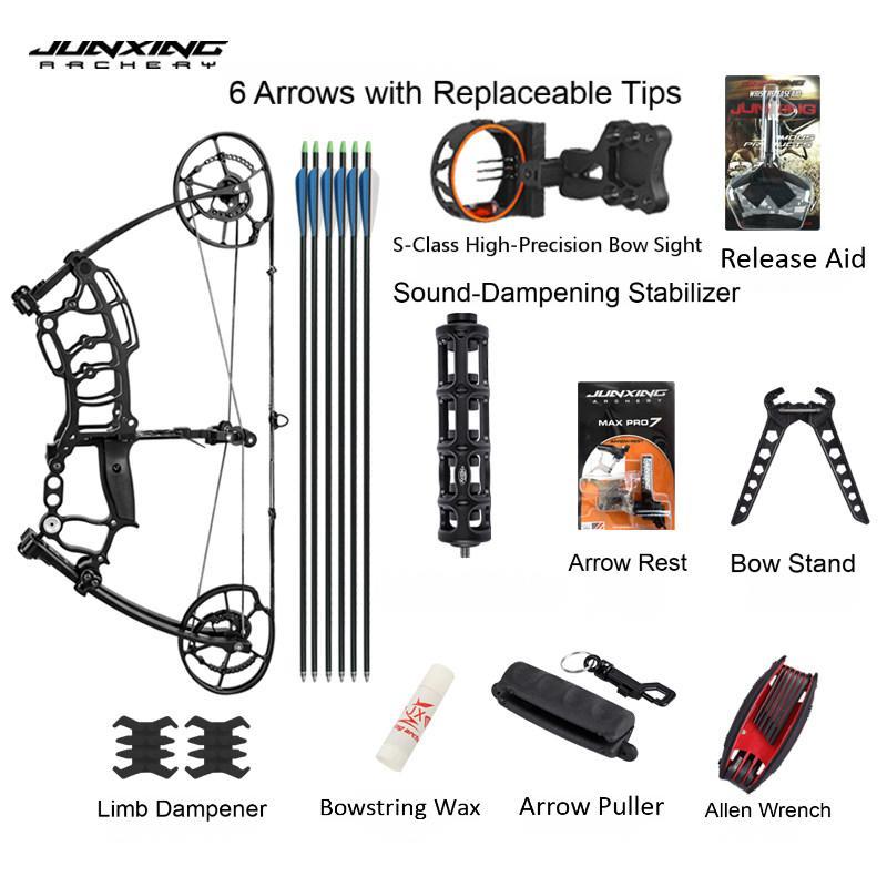 Junxing Eugun Dual-Purpose Steel Ball Compound Bow & Jungun Bow, Archery Shooting Competition & Outdoor Short Axle Slingshot