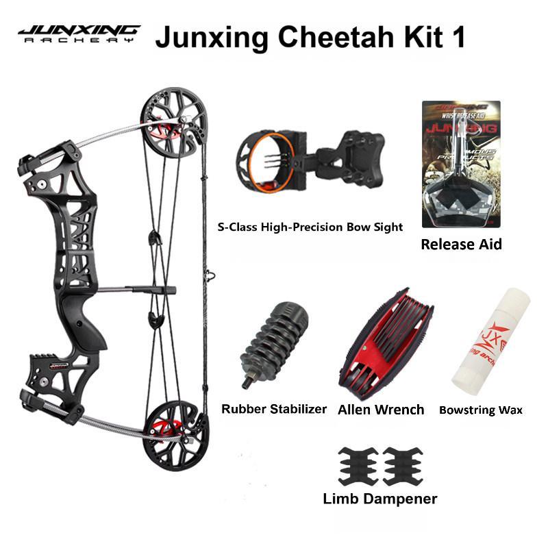 Junxing Liebao Eugun Dual-Purpose Steel Ball Compound Bow, Archery Shooting Mechanical Pulley Bow for High-Precision Car Hunting