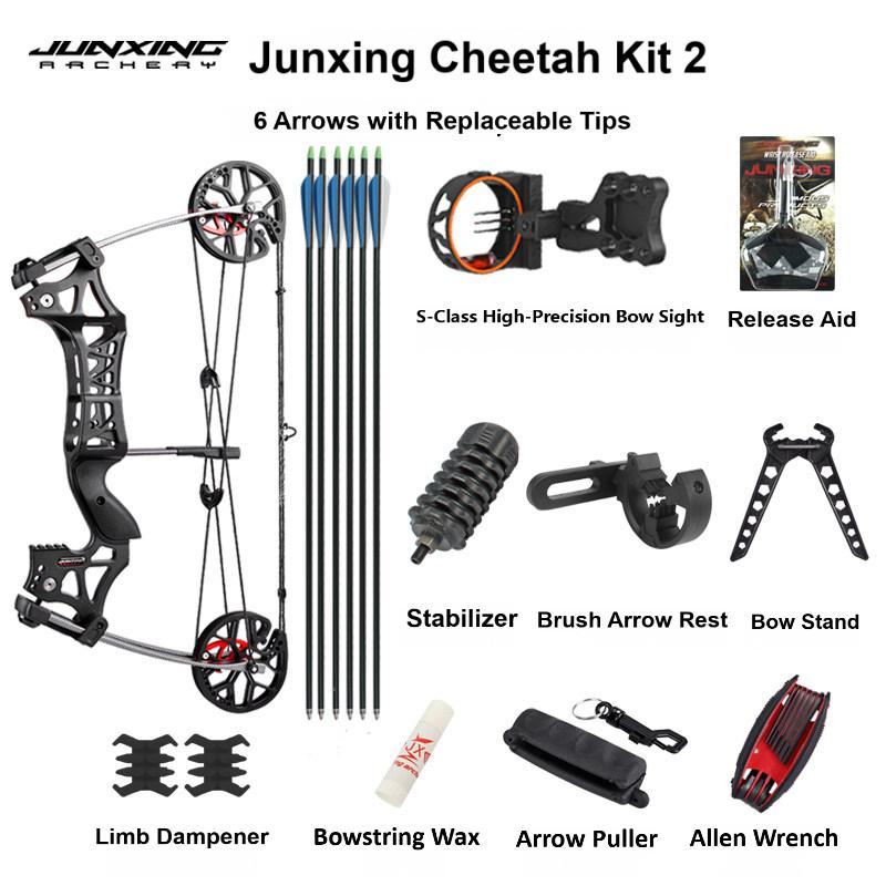 Junxing Liebao Eugun Dual-Purpose Steel Ball Compound Bow, Archery Shooting Mechanical Pulley Bow for High-Precision Car Hunting