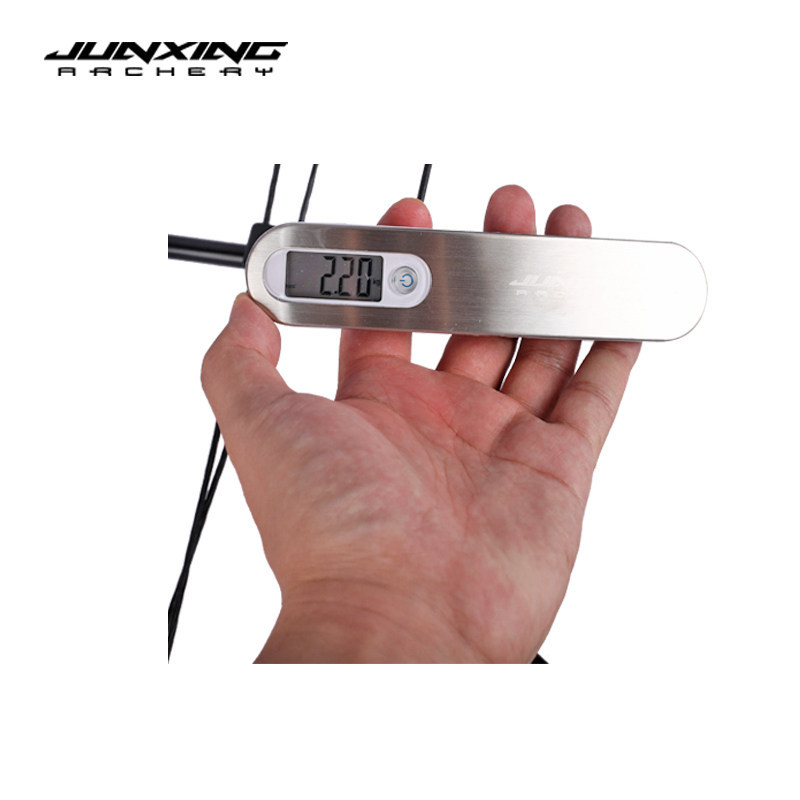 Junxing Archery Electronic Bow Scale (with Peak Display, for Compound/Recurve/Longbow/Traditional/American Hunting Bow, Draw Weight Measurer)