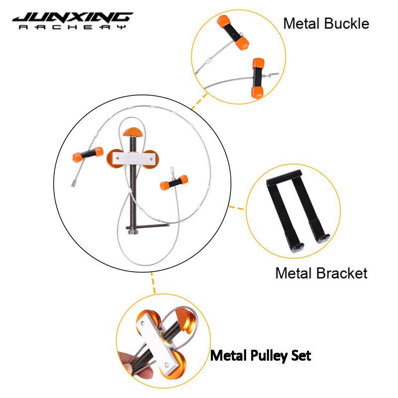 Junxing Compound Bow Press (Simple Steel Wire Bow String Remover Tool, Pulley, Portable Archery String Changing Accessory)