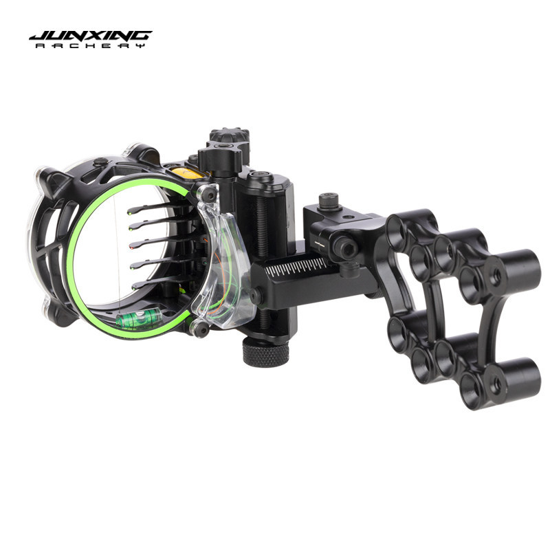 Junxing Deer Brand Sight FIX 5-Pin Compound Bow Sight TrophyRidge with Built-in Tools for Precise Pin Adjustment