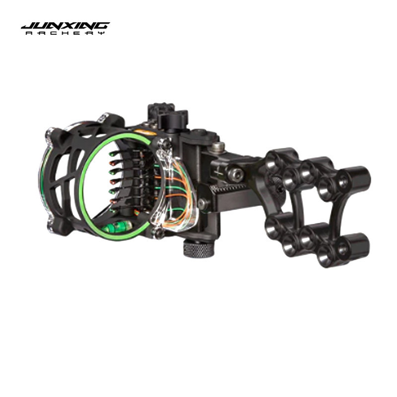 Junxing Deer Brand Sight FIX 5-Pin Compound Bow Sight TrophyRidge with Built-in Tools for Precise Pin Adjustment