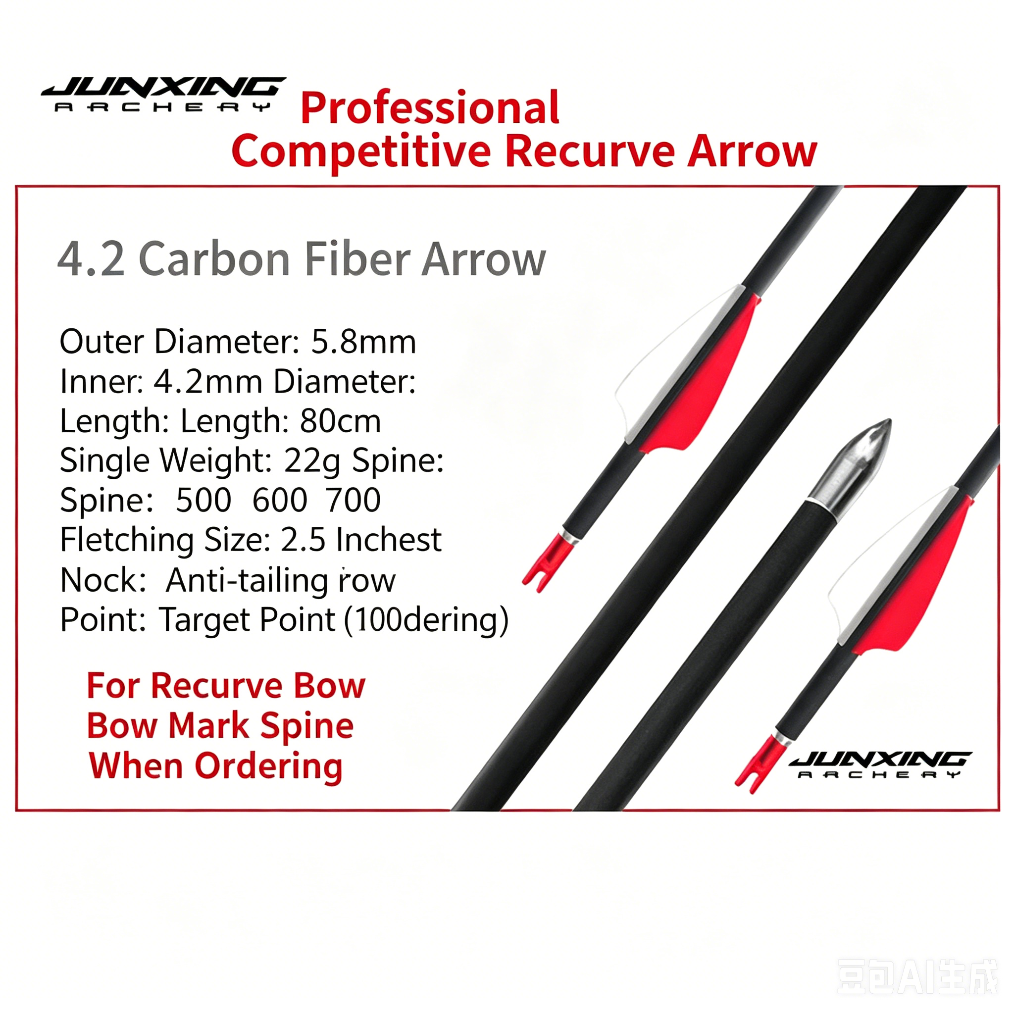 Archery Arrows (Glass Fiber Mixed Carbon, Pure Carbon, Aluminum, for Traditional/American Hunting/Compound/Recurve Bow, Practice/Archery Range Arrows, Real Feather & Synthetic Fletch)