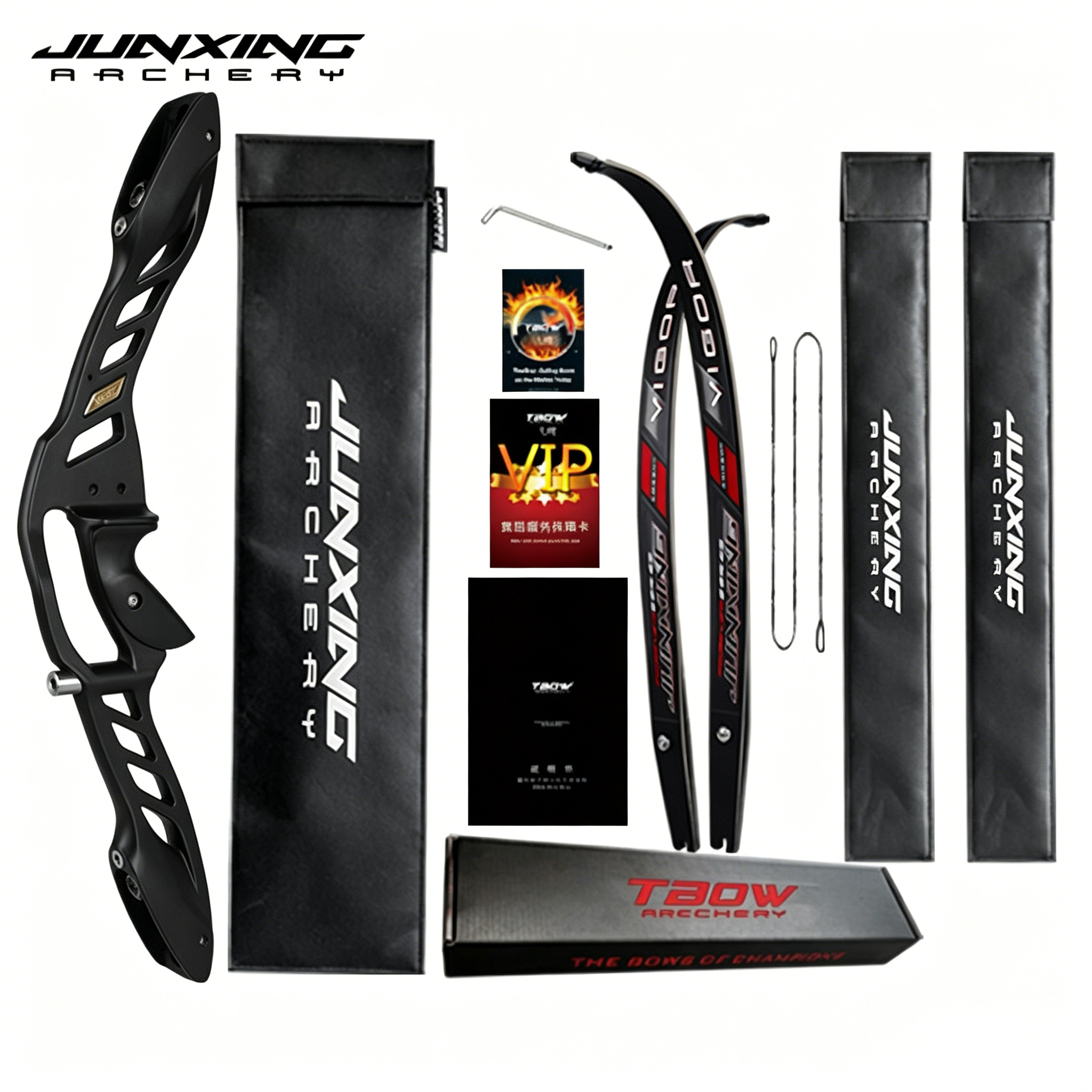 Junxing TBOW Hoyt Tianqi Win&Win Competitive Recurve Bow Riser (F Port & ILF Universal Interface), American Hunting Bow, Barebow, Archery