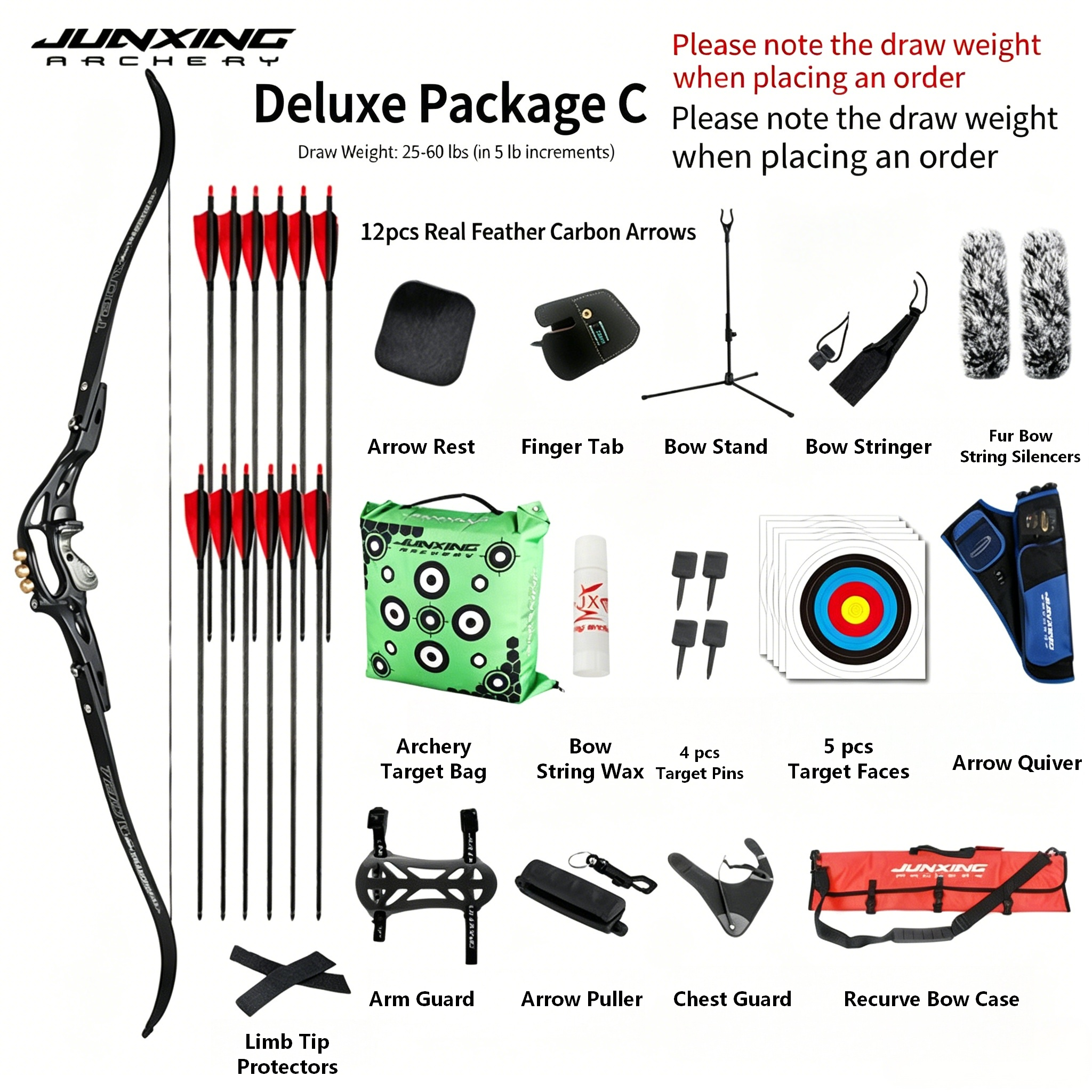 Junxing B1 Demon Blade American Hunting Bow, Barebow, Recurve Bow, Archery Equipment Kit, Outdoor Traditional Bow & Compound Bow