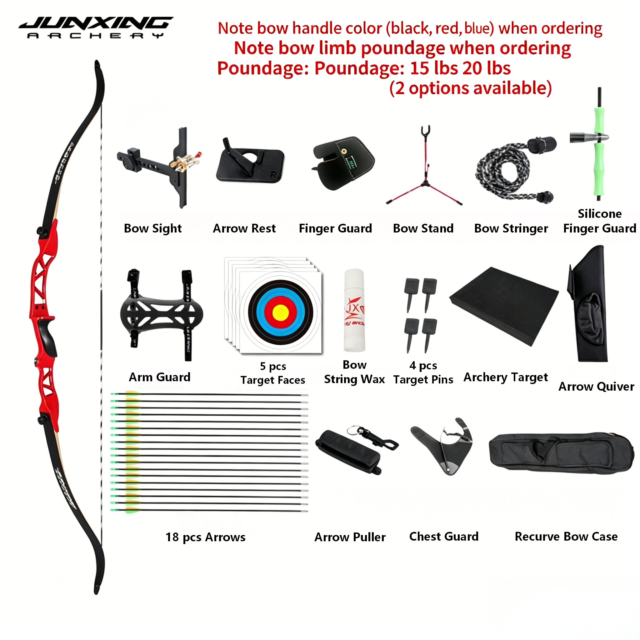 Junxing Tangzong Recurve Bow Archery Kit, Archery Shooting Beginner Entry, Competitive Sports Professional Competitive Compound Bow