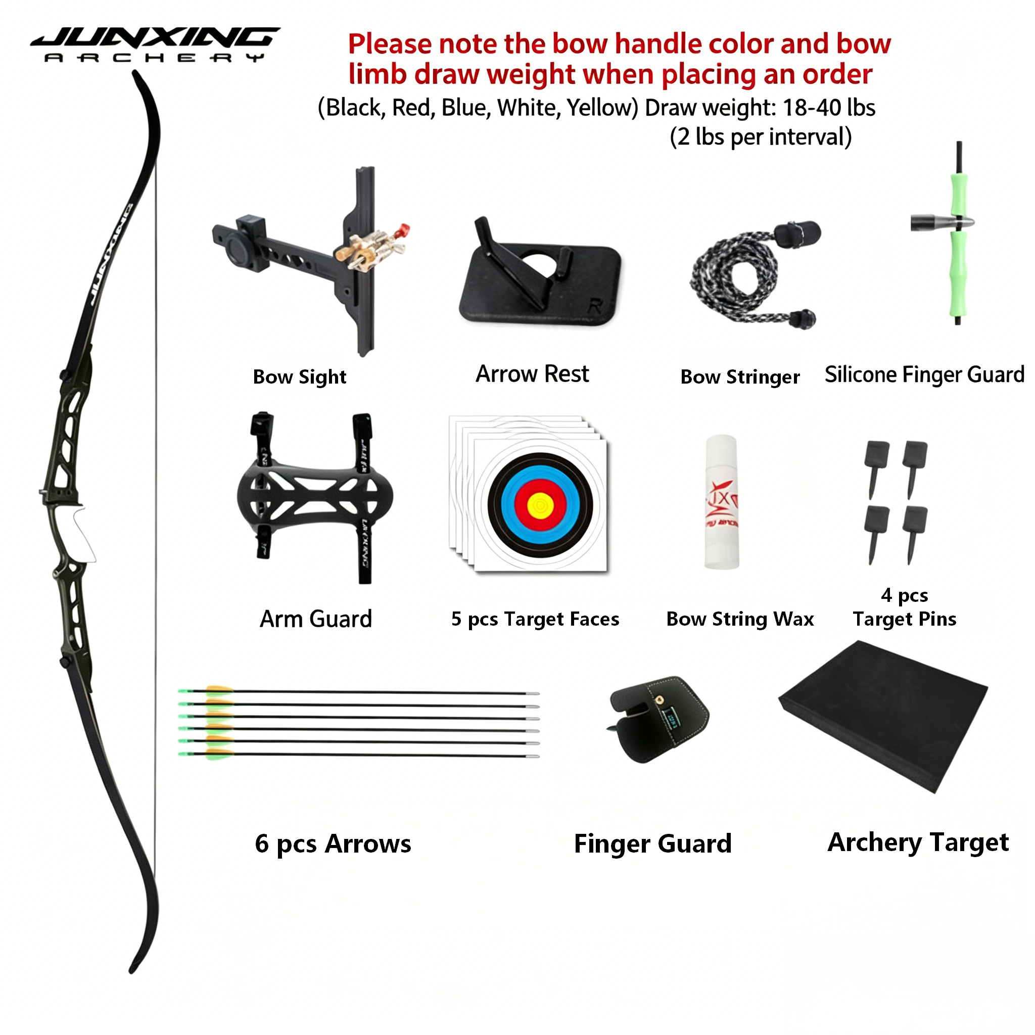 Junxing Tangzong Recurve Bow Archery Kit, Archery Shooting Beginner Entry, Competitive Sports Professional Competitive Compound Bow