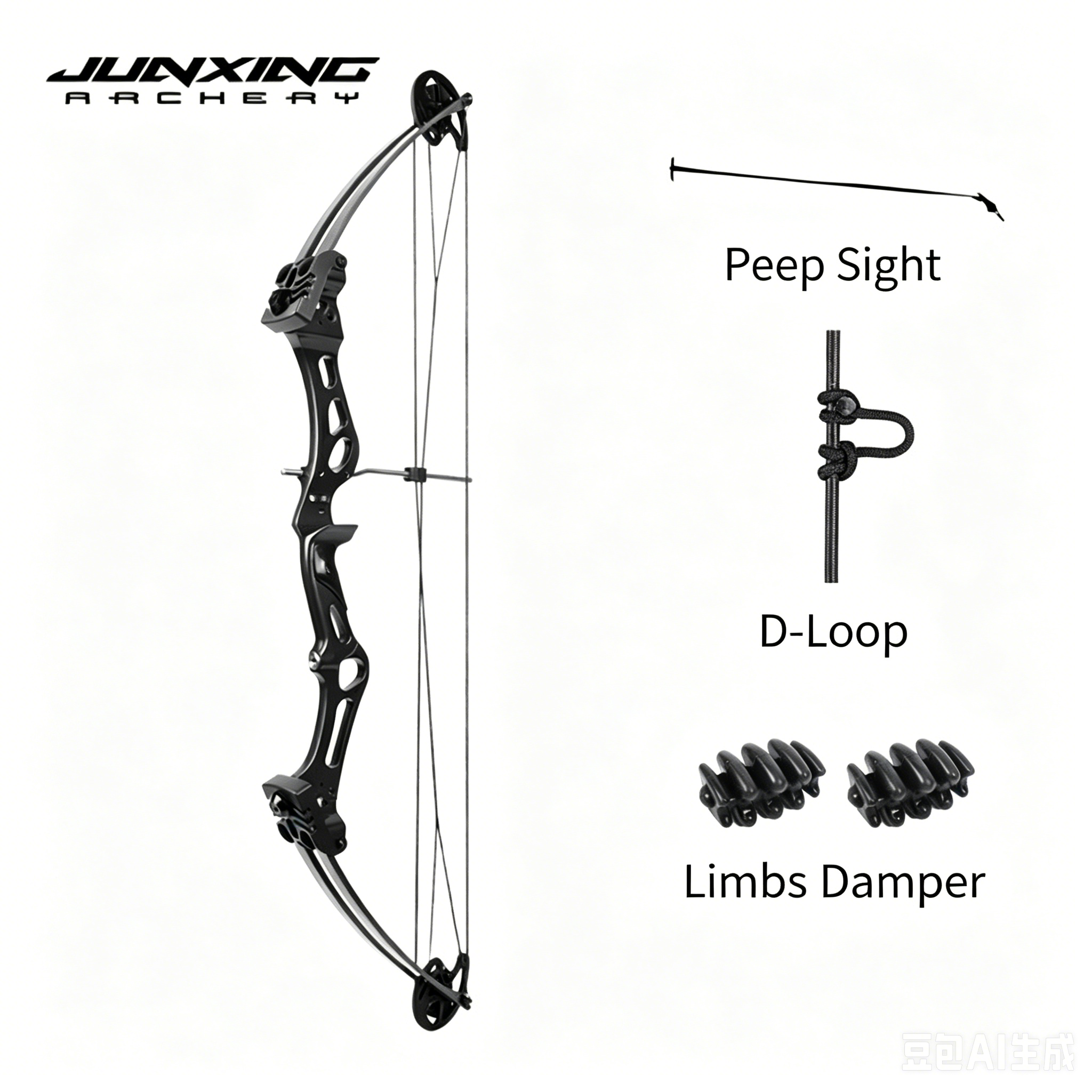 Junxing Xingchen (Star) Alloy Compound Bow Archery Shooting, Outdoor Recurve Bow & Competition Pulley Bowfishing Kit
