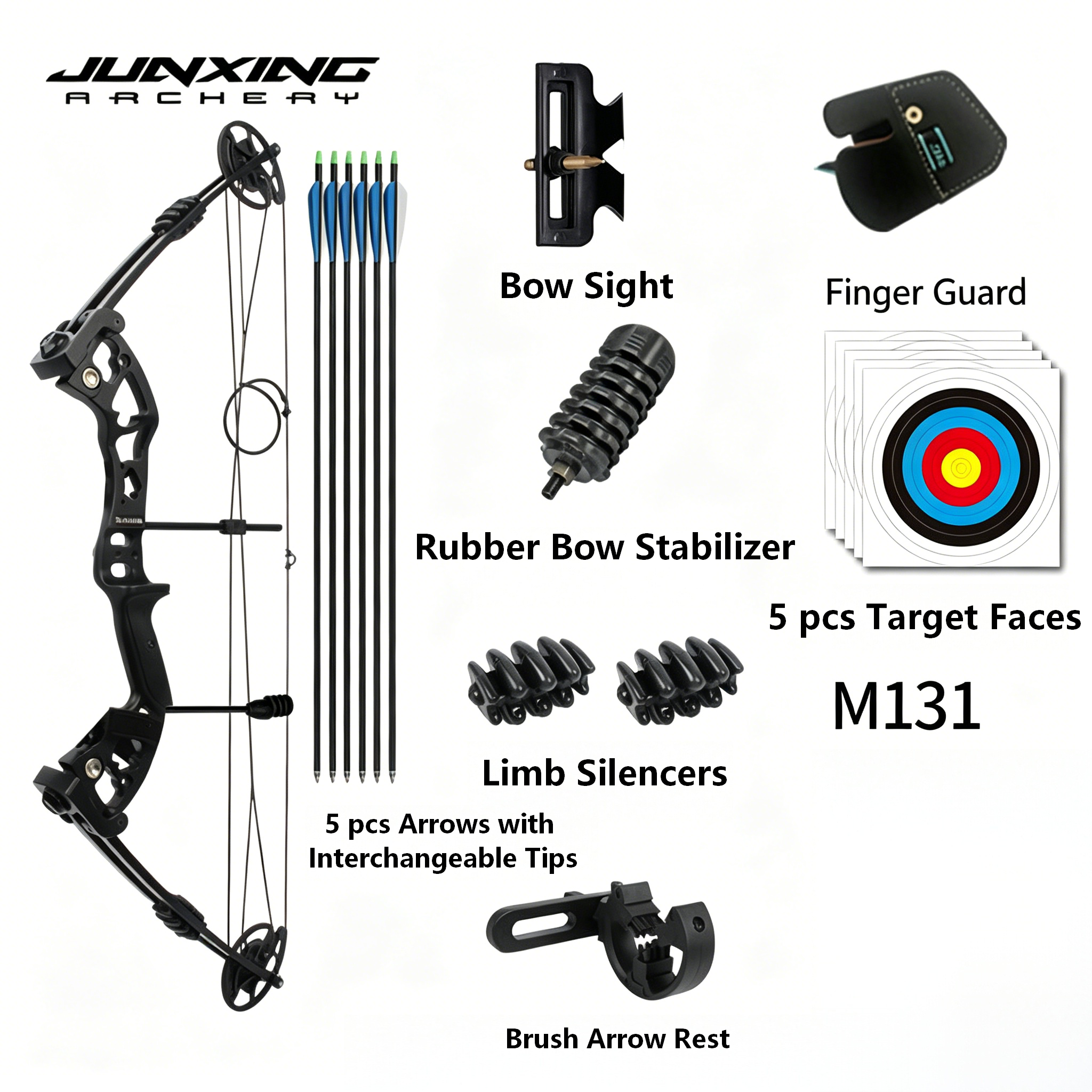 Junxing Battleship Compound Bow Archery Shooting Kit, High-Precision Pulley Bow for Professional Competition & Outdoor Shooting