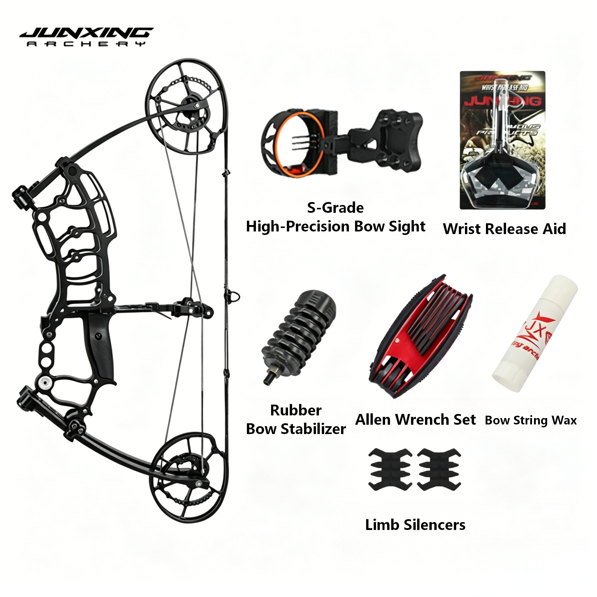 Junxing Eugun Dual-Purpose Steel Ball Compound Bow & Jungun Bow, Archery Shooting Competition & Outdoor Short Axle Slingshot