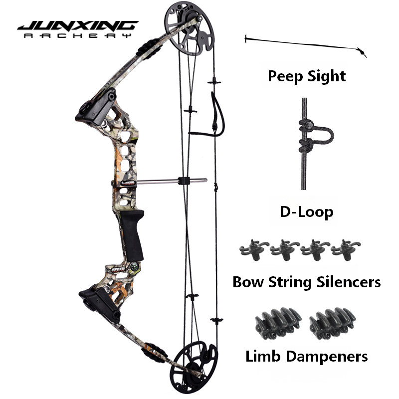 Junxing Dream Compound Bow Archery Shooting Outdoor Kit, Dual-Purpose Recurve Bow & American Hunting Pulley Bow for Competition