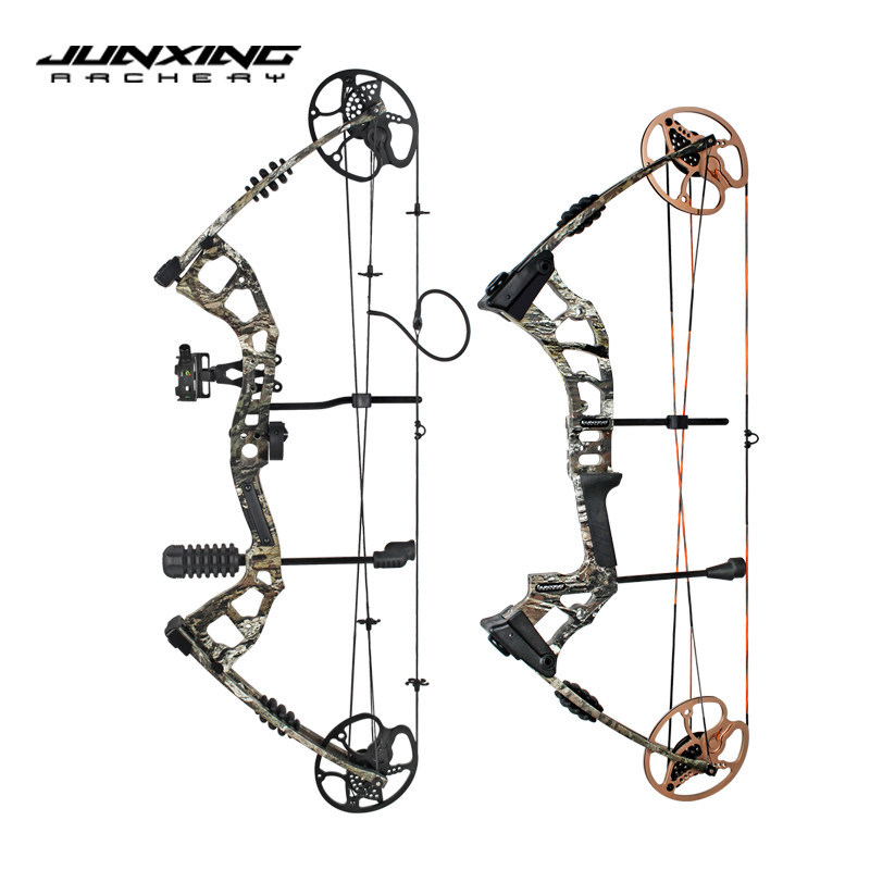 Junxing Archery Compound Bow & Recurve Bow Set, Dual-Purpose Wheel Bow for Outdoor Hunting, Target Shooting & Competition