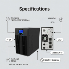 UPS Tower On-line Fase Tunggal 1-10kVA Konversi Ganda DSP Kontrol Digital Output PF=1 Efisiensi hingga 93% Rentang Tegangan Input Ultra Lebar Untuk Server Pusat Data Ruang Komputer,UPS Tower On-line Fase Tunggal 1-10kVA Konversi Ganda DSP Kontrol Digital Output PF=1 Efisiensi hingga 93% Rentang Tegangan Input Ultra Lebar Untuk Server Pusat Data Ruang Komputer