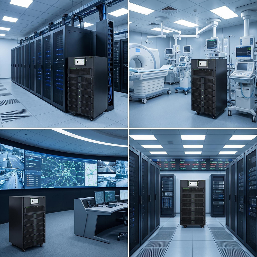 ACM Series Modular UPS 10-600kVA Phased Deployment Flexible Expansion Input PF>0.99 Output PF=1 Ultra Wide Input Voltage Range Optional 30A Charging Module For Government Medical Education Energy,ACM Series Modular UPS - Three Phase digital UPS