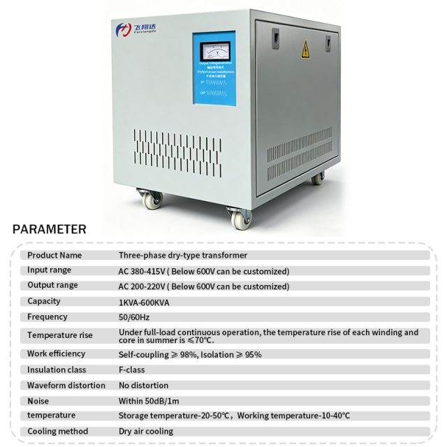 Three-Phase Auto Transformer 1-200KVA Three-Phase Efficiency ≥98% Input AC 380-415V Output AC 200-220V Insulation Grade F Withstand Voltage AC2500V/min Noise 50dB For PCB Drilling Machine CNC Equipment Medical Equipment,Three-phase isolated transformer