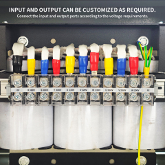 Three-Phase Auto Transformer 1-200KVA Three-Phase Efficiency ≥98% Input AC 380-415V Output AC 200-220V Insulation Grade F Withstand Voltage AC2500V/min Noise 50dB For PCB Drilling Machine CNC Equipment Medical Equipment,Three-phase isolated transformer