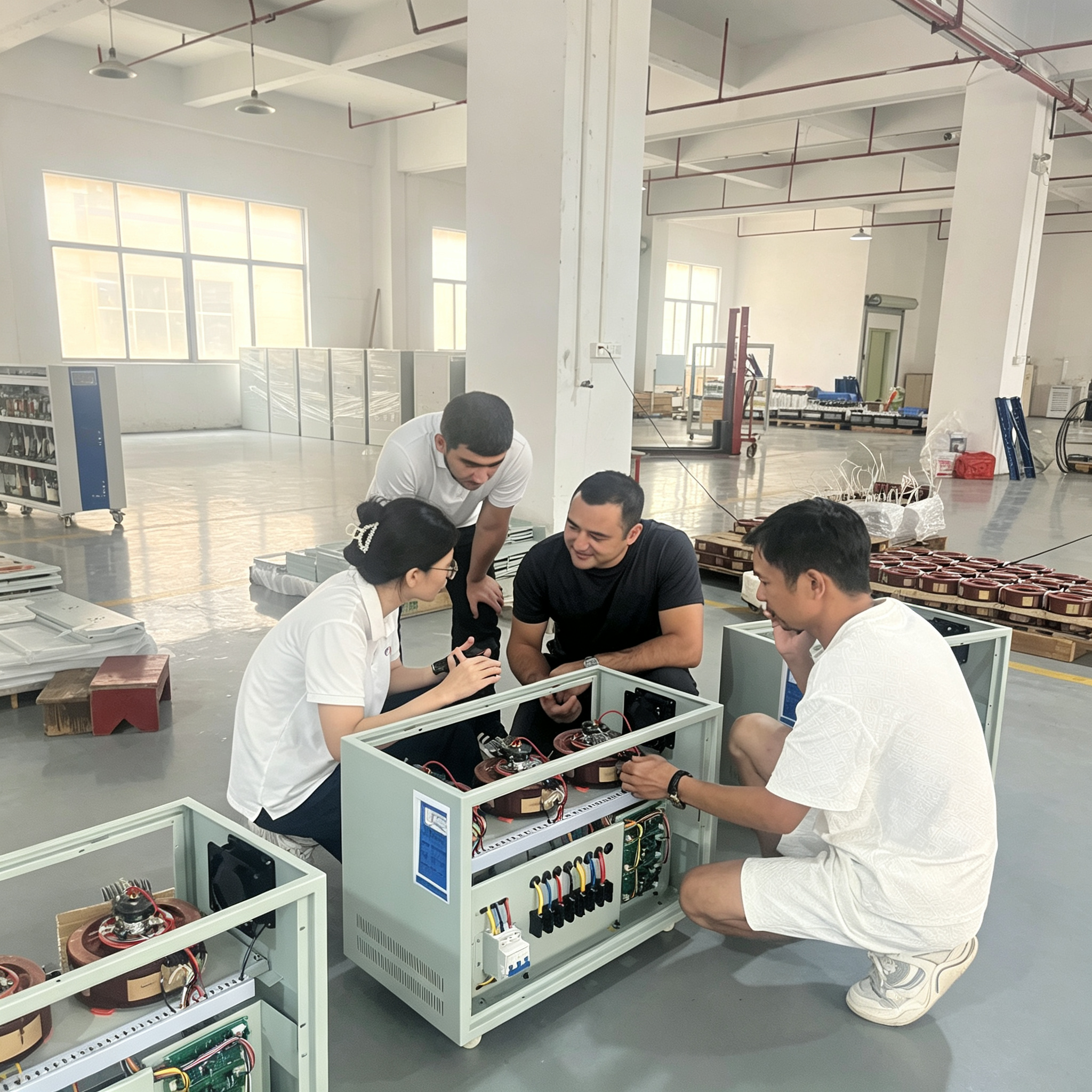 Feixiangda AVR and SBW series voltage stabilizers display