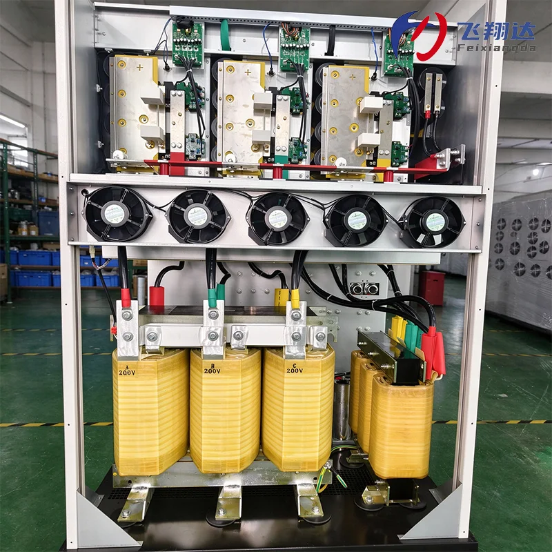 Company-supplied internal construction photo from the industrial UPS series; not an identification of a specific 80 kVA configuration