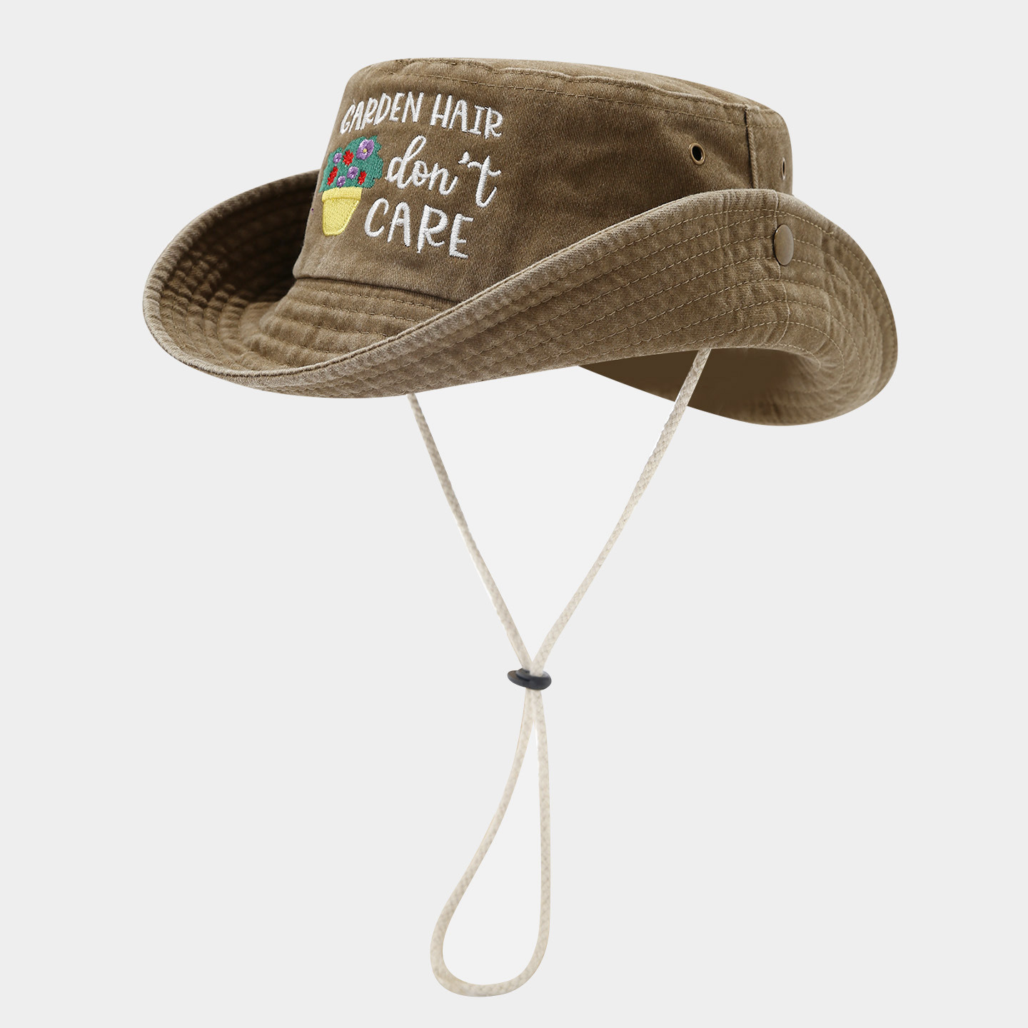 GARDEN HAIR don’t CARE Washed Cotton Bucket Hat