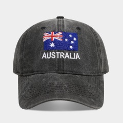2026 World Cup Soccer Fan Baseball Cap Germany Australia Flag Embroidered Black Adjustable Hat for Men Women