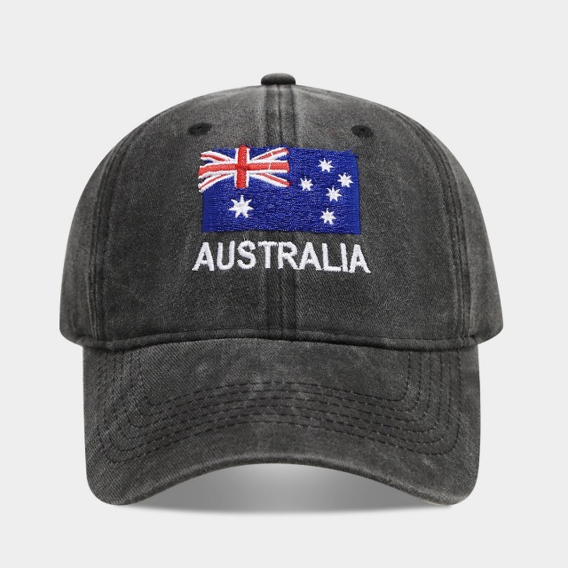 2026 World Cup Soccer Fan Baseball Cap Germany Australia Flag Embroidered Black Adjustable Hat for Men Women