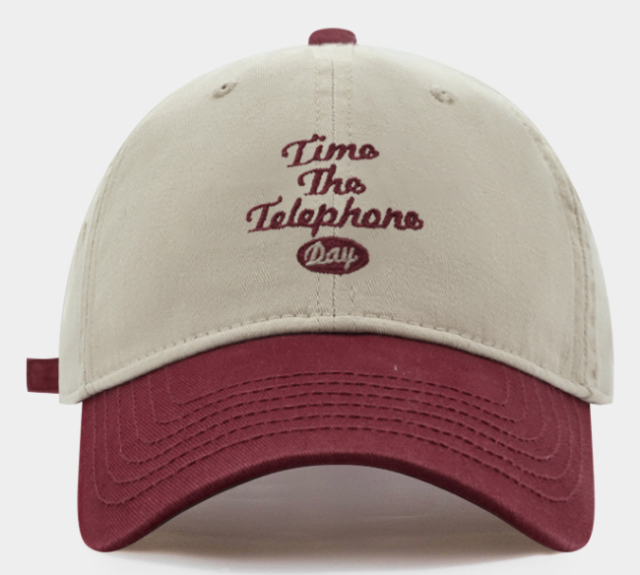 New American Style Color Block Soft Top Baseball Cap for Women, Spring Summer Sun Hat, Big Head Friendly & Face Slimming Peaked Cap