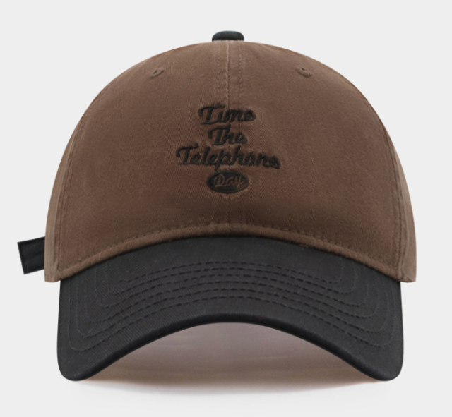 New American Style Color Block Soft Top Baseball Cap for Women, Spring Summer Sun Hat, Big Head Friendly & Face Slimming Peaked Cap