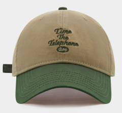 New American Style Color Block Soft Top Baseball Cap for Women, Spring Summer Sun Hat, Big Head Friendly & Face Slimming Peaked Cap