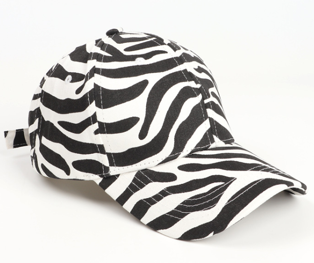 New Cross-Border Cartoon Cow Print & Leopard Print Baseball Caps, Curved Brim Hard Top Fashion Sun Hats for Men and Women